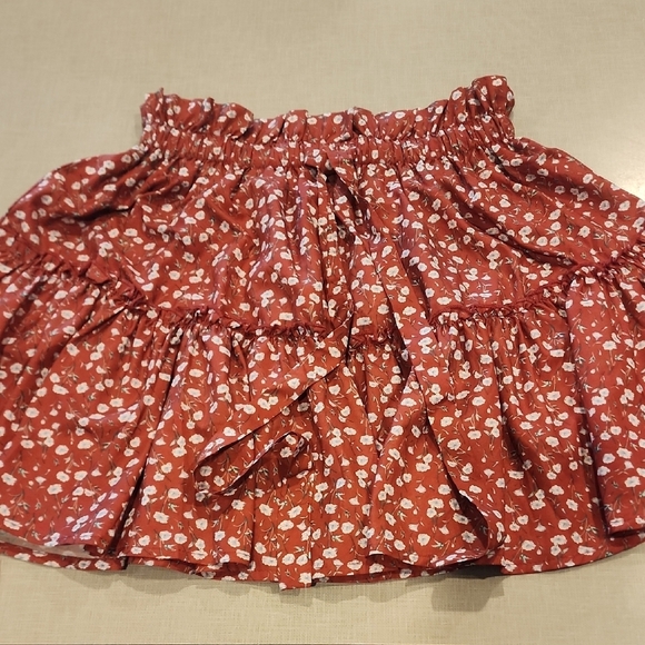 🩶SHEIN Orange Pink Bubble Mini Skirt - Picture 1 of 3